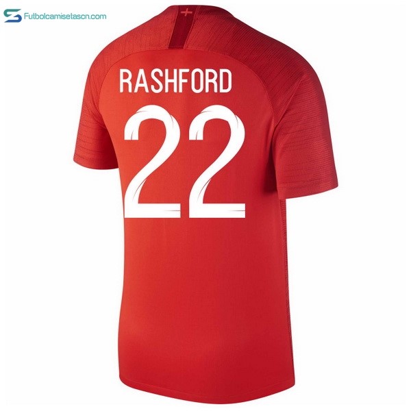 Camiseta Inglaterra 2ª Rashford 2018 Rojo